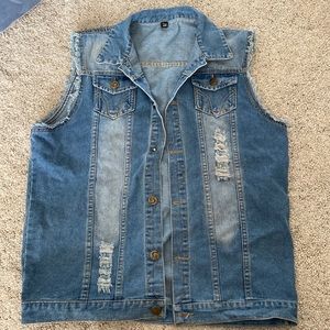 Mens denim vest